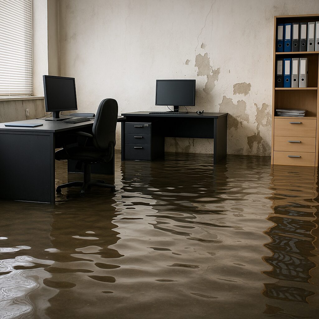 Büro überschwemmt
